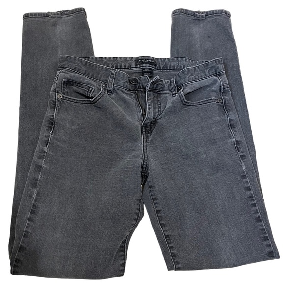 Madison Jeanswear Skinny Grunge Punk Distressed Deconstructed Raw Denim Jeans - Picture 3 of 7